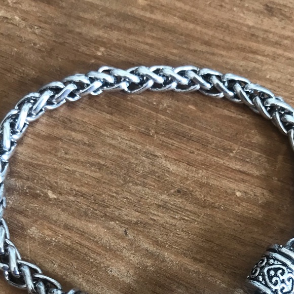 Dance Blue Rhinestone Heart Rope Bracelet - Picture 5 of 5